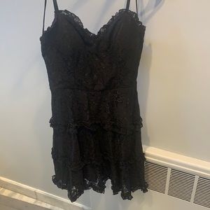 Black lace dress with padding